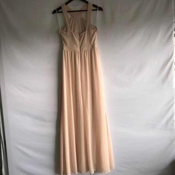 Women's Lulu's Light Pink Long Formal Dress - Picture 14 of 14